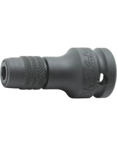 KKN14142-D6-3 image(0) - Ko-ken USA 14142-D6.3 1/2 Sq. Dr. Adaptor 1/4 For 1/4H Bit Length 55mm Locking Quick release
