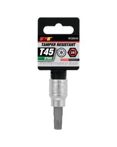 WLMW38945 image(1) - Wilmar Corp. / Performance Tool 3/8" Drive T45 TR Star Bit Socket