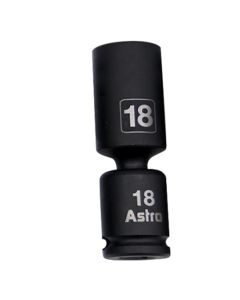AST78344M09 image(0) - Astro Pneumatic 18MM 3/8 Inch Drive Mid-Length Pinless Universal Impact Socket - Metric