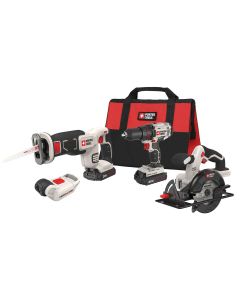 PRCPCCK616L4 image(0) - PORTER-CABLE Cordless Drill Combo Kit Power Tool, 4-Tool