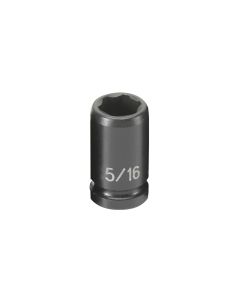 GRE910RG image(0) - Grey Pneumatic 1/4" Drive x 5/16" Magnetic Standard Socket