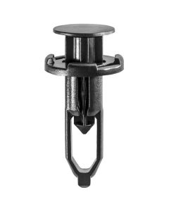 AVCAP18873 image(0) - AUVECO AP18873 Push-Type with Closed End Rear Bumper Cover Retainer, 18 mm Dia Head, Nylon, Black