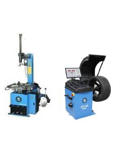 ATETCWB-COMBO6 image(0) - Atlas Automotive Equipment Atlas Equipment TC229 Rim Clamp Tire Changer + WB49-2 Wheel Balancer Combo Package (WILL CALL)
