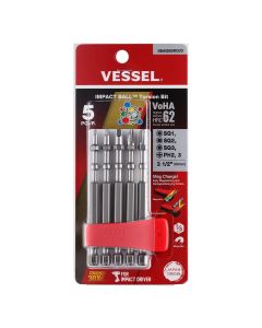 VESIBMG90K003 image(0) - Vessel Tools IMPACT BALL Torsion Bit ASSORTx90 5PC. (MCH)
