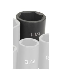 Grey Pneumatic SOC 1-1/4 1/2D IMP UNIV 6PT DP BLK