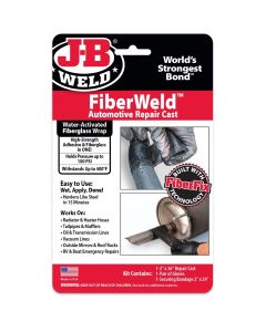 JBW38237 image(1) - J B Weld J-B Weld 38237 FiberWeld Permanent Repair Cast 2x36 Inch - High Strength Adhesive Fiberglass Wrap - Black