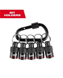 MLW48-32-4537 image(3) - Milwaukee Tool 5 Piece Bit Holder with Carabiner