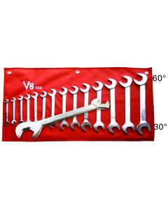 V8T214 image(1) - V-8 Tools WRE SET COMBO 14PC ANGLE 3/8-1-1/4