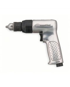 Ingersoll Rand 3/8 Inch Keyed Chuck Air Drill, 2000 RPM, 0.5 HP, 44in-lb Torque, Pistol Grip
