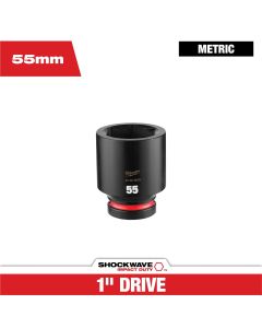 MLW49-66-6639 image(0) - Milwaukee Tool SHOCKWAVE&trade; Impact Duty 1" Drive 55MM Deep 6 Point Socket