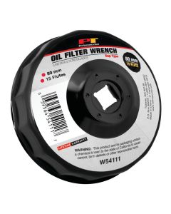 WLMW54111 image(1) - Wilmar Corp. / Performance Tool Filter Cap Wrench 80mm 15 Flute Bulk