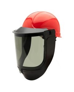 OBERON Face Shield & Hard Cap - Arc Flash - 30 Cal TCG - EZ Lift - Lens Color: True Color Grey