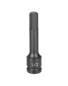 Grey Pneumatic 1/2" Drive x 1/2" Hex Driver 4" Length