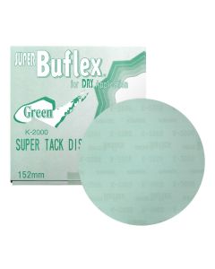 Eagle Abrasives, Inc. Super Buflex 193-1505, 6 in Disc 2000 Grit, Green, Dry, Hook and Loop, No Holes