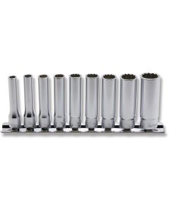 KKNRS2305A-9 image(0) - Ko-ken USA RS2305A/9 1/4 Sq. Dr. Socket set 3/16-1/2 12 point  9 pieces