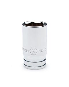 KDT80147S-06 image(0) - GearWrench 1/4 Inch Drive 6 Point Mid Length Metric Socket 12mm