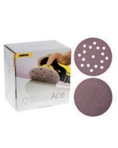 MRK2C6221500 image(0) - Mirka Abrasives Q.Silver Micro 2C6221500 2C Series Semi-Open Coated Grip-On Sanding Disc, 6 in, P1500 Grit