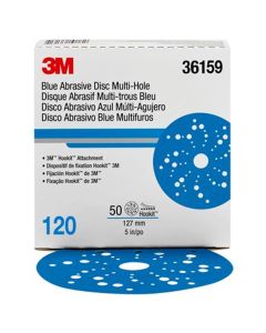 3M Hookit Blue Abrasive Disc Multihole 36159 (4PK)