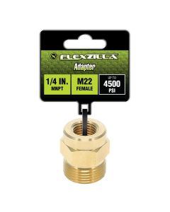 LEGPW3002 image(0) - Flexzilla Pressure Washer Adapter, M22 Male x M22 Male, Brass