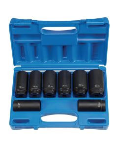 GRE1708SN image(0) - Grey Pneumatic 1/2" Drive 8 Piece Spindle/Axle Nut Set - 12 Point