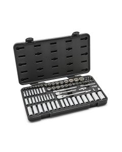 KDT80948 image(1) - GearWrench 76 Piece 1/4 Inch & 3/8 Inch Drive 12 Point Standard & Deep SAE/Metric Mechanics Tool Set