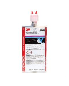 3M 08223 2-Part Universal Adhesive, 200 mL Dual Syringe Cartridge, Paste, Black, 1 to 1.2, 3 min Application