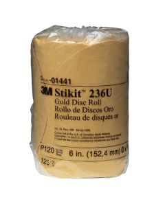 MMM1441 image(1) - 3M GOLD DISC ROLLS STIKIT P120G 6IN 125/ROLL