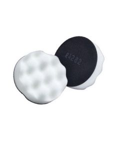 MMM1963 image(0) - 3M Finesse-It 01963 Single Sided Regular Buffing Pad, 3 in Dia, Hook and Loop Attachment, Foam Pad, White