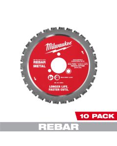 Milwaukee Tool Number 10 (1-1/4 inch) Rebar Cutting Blade - 10 PK