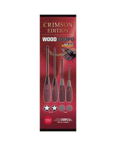 VES3304JSPBCR image(0) - Vessel Tools WOOD-COMPO JISDRIVE Screwdriver 4PC. Set Crimson Edition