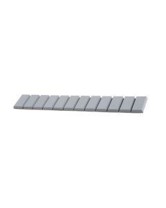 PLO68405 image(1) - Plombco StickPro&trade; Steel Adhesive wheel weights. 0.5 oz segments grouped in 4 oz strips, 48 strips per box, standard adhesive