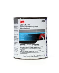 3M 05800 Lightweight Body Filler, 1 qt Can, Blue/Gray, Paste