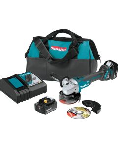MAKXAG04T image(0) - Makita 18V LXT Brushless Cordless 4.5/ 5" Cut-Off, Angle Grinder Kit