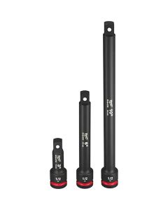 MLW49-66-6715 image(2) - Milwaukee Tool 3PC SHOCKWAVE Impact Duty  1/2"Drive Extension Set