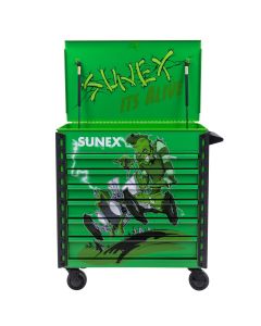 SUN8057XTLGALIVE image(0) - SUNEX Premium Full-Drawer Service Cart - Tony Squindo Its Alive Design - Green