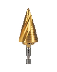 KLE25961 image(0) - Klein Tools 2-Step Drill Bit, Double-Fluted, 7/8-Inch to 1-1/8-Inch