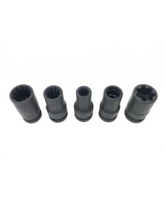 CTA5035 image(0) - CTA Manufacturing VAG 5Piece Brake Caliper Socket Set