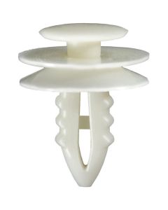 AUVECO AP11797 Triple Head Type 10 Interior Trim Panel Retainer, 1/2 in Dia Top Head, Nylon, White
