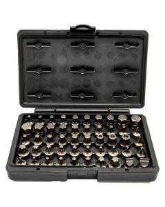 VIMIMPACT50 image(1) - VIM Tools Impact Master Set, 50 Piece, Half Cut TORX, Hex, Flat, Philips, & XZN Drivers, 3/8 Inch Square Drive