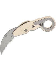 CRK4041S image(1) - CRKT (Columbia River Knife) Provoke AUS 8 Stonewash Plain Blade Folding Knife with Kinematic Grivory Handle - Sand White