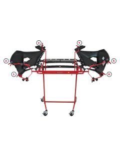 ITTSS-6 image(0) - Innovative Tools & Tech Superstand 6 SS-6 Bumper Cover Paint Rack, 44 in W x 30 in D x 53 in H, 35 lb Load