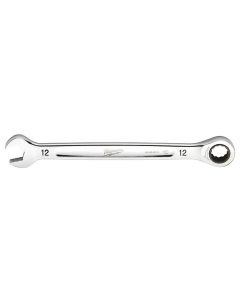 MLW45-96-9312 image(1) - Milwaukee Tool 12MM Metric Ratcheting Combination Wrench, 12-Point, Steel, Chrome