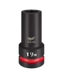 MLW49-66-7842 image(1) - Milwaukee Tool SHOCKWAVE Impact Duty 1" Drive 1-1/16" Thin Wall Extra Deep 6 Point Socket