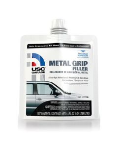 USC77706 image(0) - US Chemical 77706 Metal Grip Filler, 8 oz Pouch, Silver-Gray, Liquid