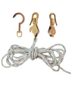 KLEH180230SSR image(0) - Klein Tools Block and Tackle, Spliced to H268, Block H267, Swivel Anchor Hook 259