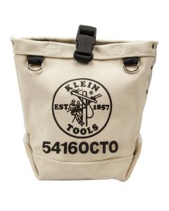 KLE5416TBR image(0) - Klein Tools Tool Pouch, Bolt Retention Pouch, Canvas, Tunnel Connect, 5x10x9-Inch