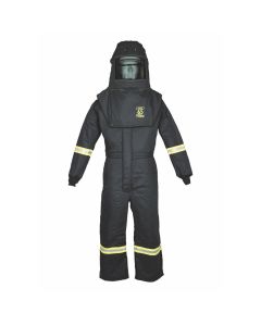 OBERON Suit Kit - Arc Flash - 75 Cal TCG - Comes with Hood and Coveralls - Color: Black - Size: