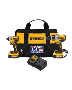 DEWALT 20V MAX* XR Hammer Drill/Impact Driver Combo Kit with LANYARD READY Attachment Points
