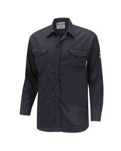 OBRZFI509-S image(0) - OBERON Button Up Shirt - FR/Arc-Rated 7.5 oz  88/12 - Navy - Size: S