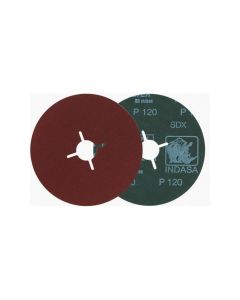 INA1000-24 image(0) - Indasa USA,Inc. 1000-24 Rhynofibre A Silver Resin Grinding Disc, 5 in Dia, P24 Grit, Plain